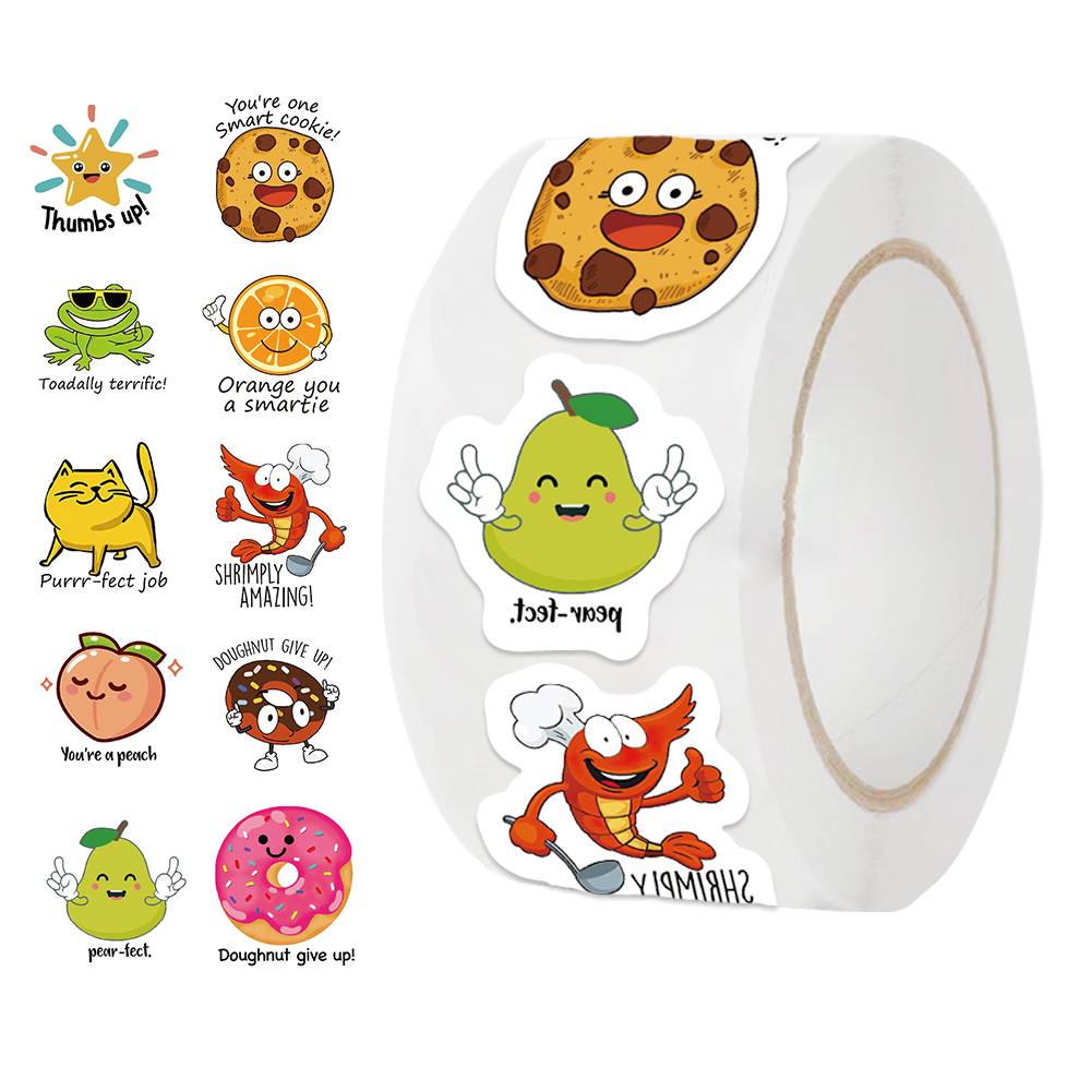 500pcs roll Cute Decal Student - огляд і ціна Kids Education Motivation
