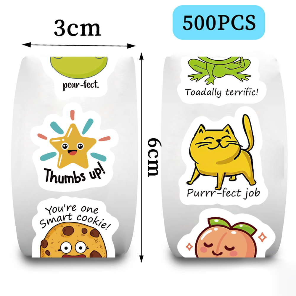 500pcs roll Cute Decal Student - огляд і ціна Kids Education Motivation