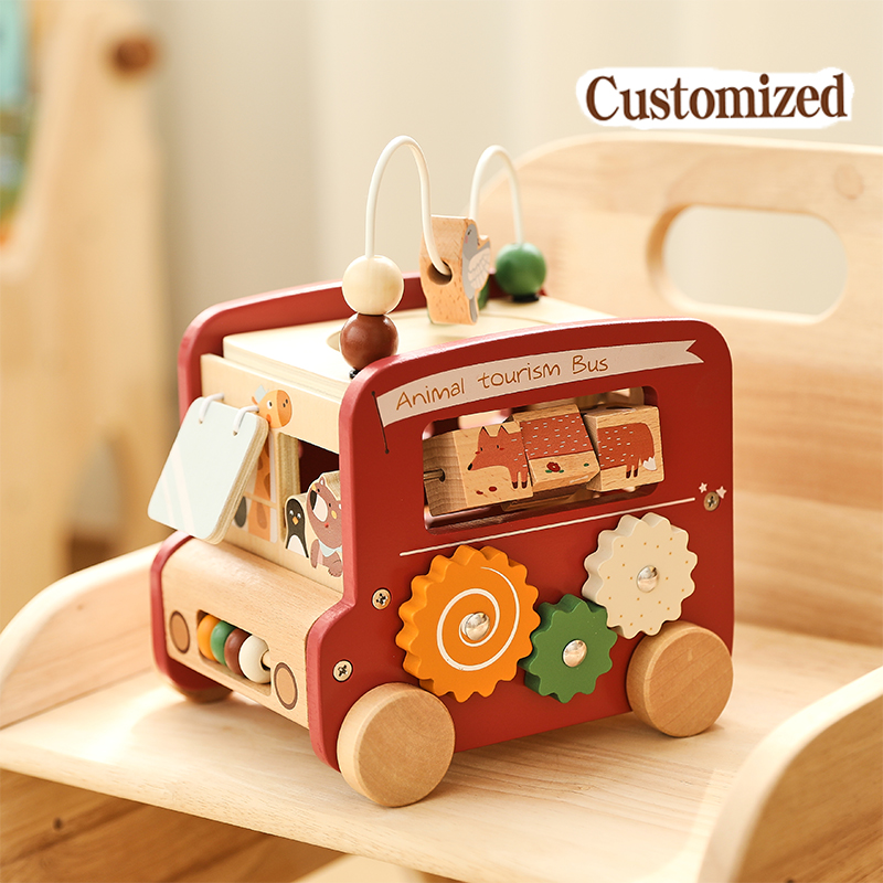 Wooden Bus Toy Custom Name Fre - огляд і ціна Kids Education Name